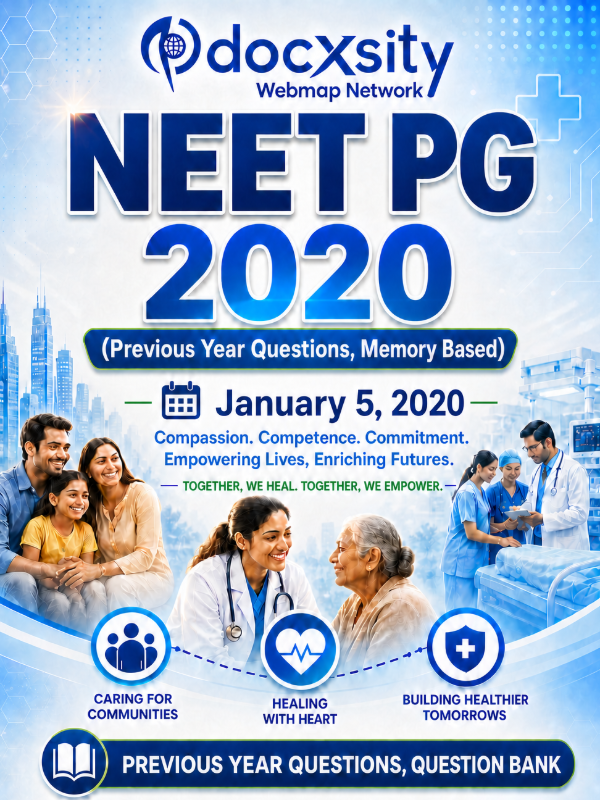 NEET PG 2020 | 5 Jan, 2020 | PYQ (Memory Based) & Question Bank