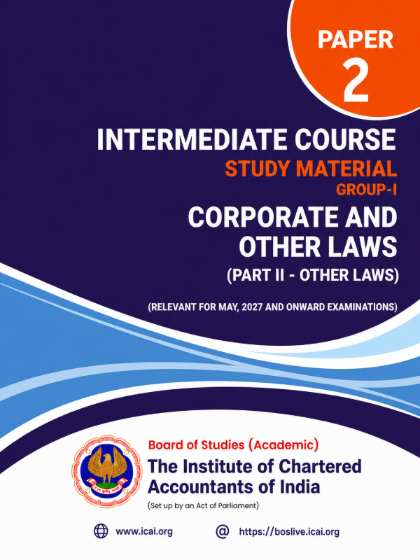 Paper 2 - Corporate and Other Laws | Part-2 - Other Laws | Relevant for May, 2027 Examination | Intermediate Course (English)